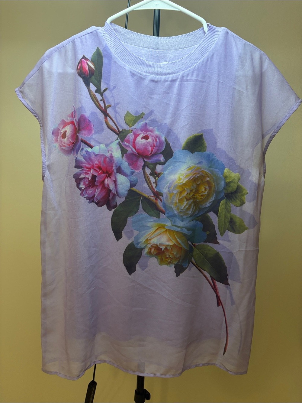 Calvin Klein Lavender Floral Print Tunic Top